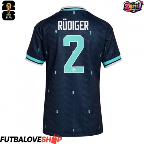 Dres Nemecko Antonio Rudiger #2 Preč pre Ženy MS 2026 Krátky Rukáv